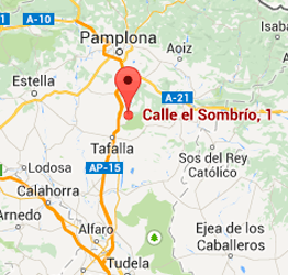 localización casa rural El Pajar en Orisoain, Navarra